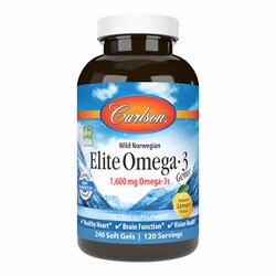 Elite Omega-3 Gems 1600 Mg with Natural Lemon Flavor Bonus Pack