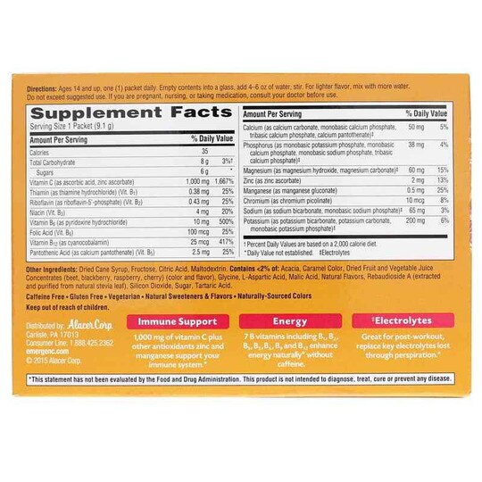 Emergen-C 1000 Mg Vitamin C Drink Mix, ALC