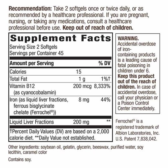 Energizing Iron, 90 Softgels, NWA