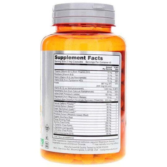 Energy Extreme, 90 Veg Capsules, NOW
