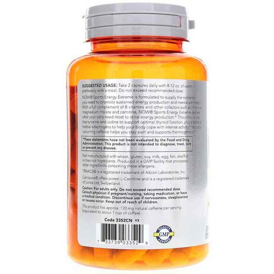 Energy Extreme, 90 Veg Capsules, NOW