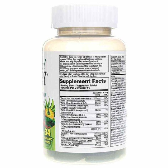 Enhanced Energy Once Daily Whole Food Multivitamin, 60 Veg Tablets, KAL