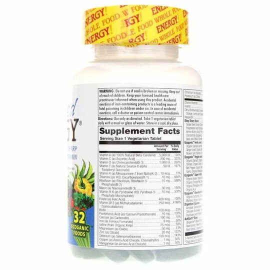 Enhanced Energy Teen Multivitamin, 60 Veg Tablets, KAL