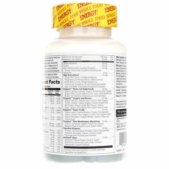 Enhanced Energy Teen Multivitamin, 60 Veg Tablets, KAL