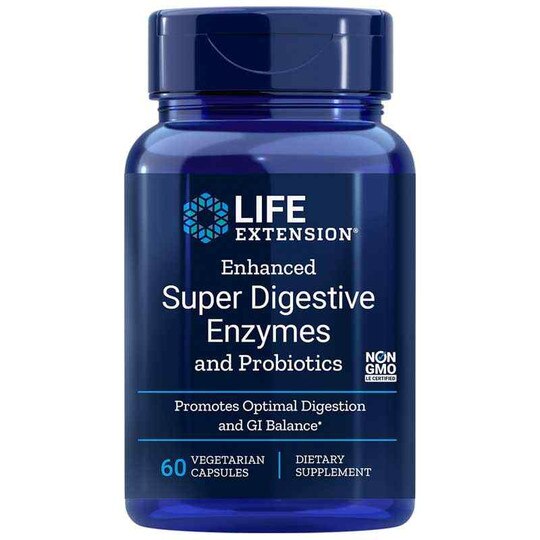 Enhanced Super Digestive Enzymes with Probiotics, 60 Ve, LFE