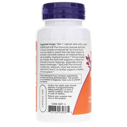EpiCor Plus Immunity, 60 Veg Capsules, NOW