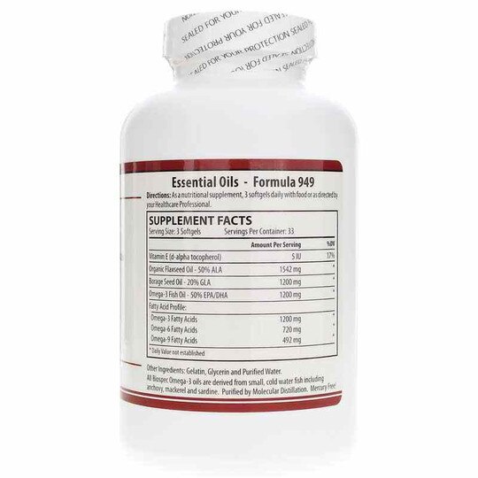 Essential Oils Omega Fatty Acid Blend, 100 Softgels, BSP