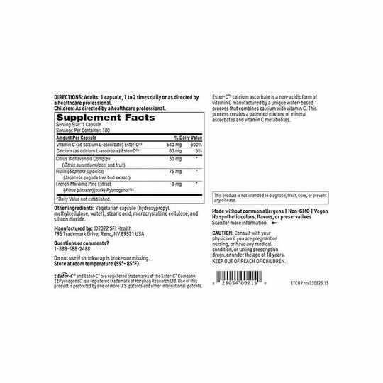 Ester-C, 100 Capsules, KL