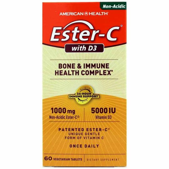 Ester-C with D3 Bone & Immune Complex, 60 Veg Tablets, AH