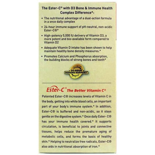 Ester-C with D3 Bone & Immune Complex, 60 Veg Tablets, AH