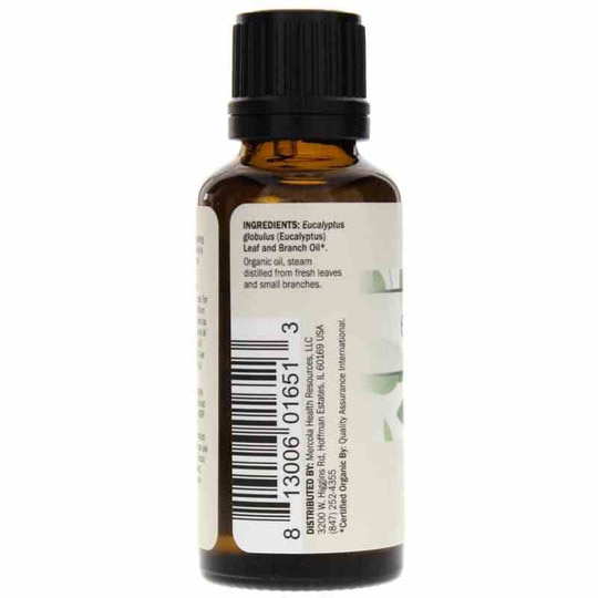 Eucalyptus Organic Essential Oil, 1 Oz, DRM