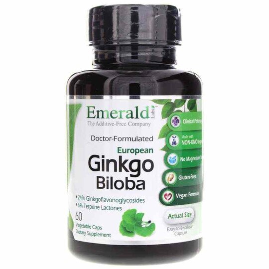 European Ginkgo Biloba, 60 Veg Capsules, EMD
