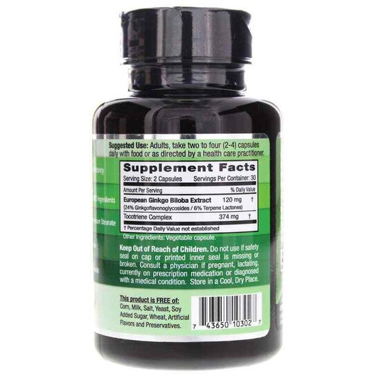 European Ginkgo Biloba, 60 Veg Capsules, EMD
