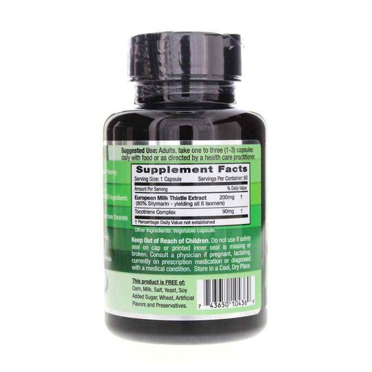 European Milk Thistle, 60 Veg Capsules, EMD