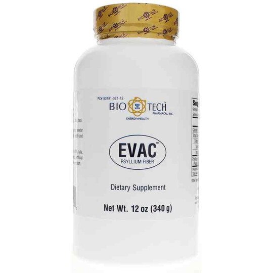 EVAC Psyllium Fiber Powder, 12 Oz, BTP