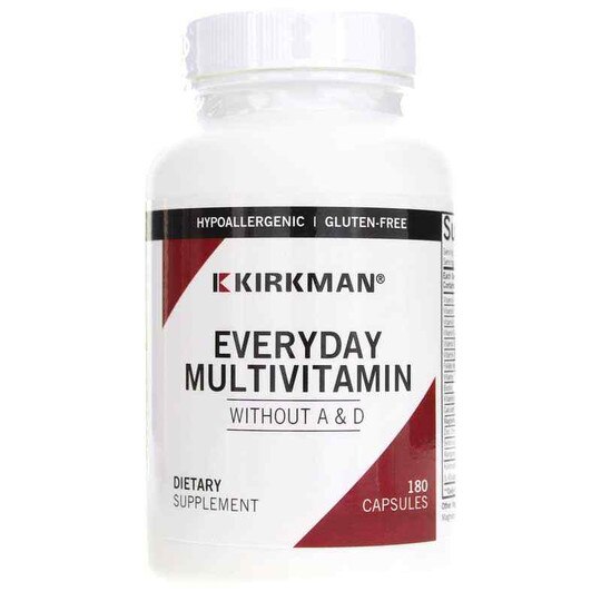 EveryDay Multi-Vitamin w/o Vitamins A & D, 180 Capsules, KRK