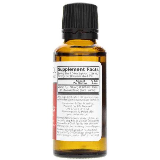 Extra Strength Liquid Vitamin D3 2,000 IU, 1 Oz, PFLB