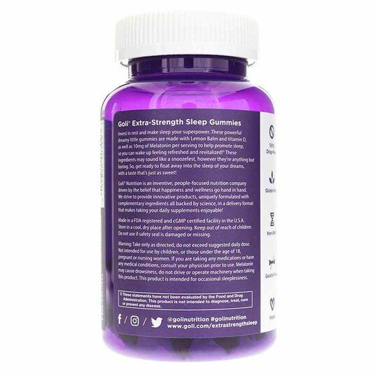 Extra Strength Sleep Gummies, 50 Gummies, GNI