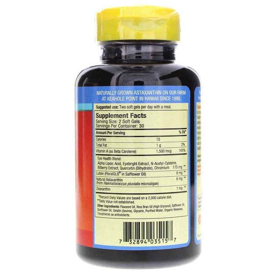 EyeAstin Hawaiian Astaxanthin, 60 Softgels, NXH
