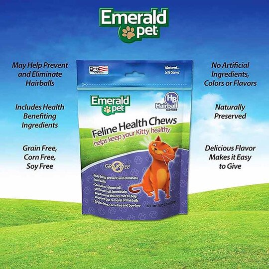 Feline Health Chews for Hairball Support, 2.5 Oz, EMDP