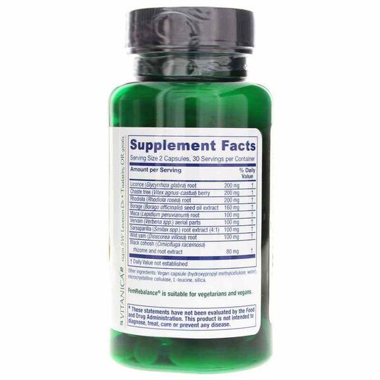 FemRebalance Pro, 60 Vegan Capsules, VTAP