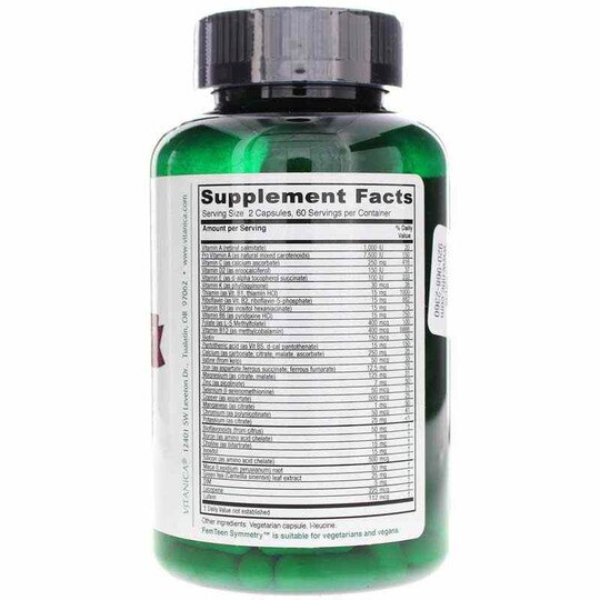 FemTeen Symmetry, 120 Veg Capsules, VTA