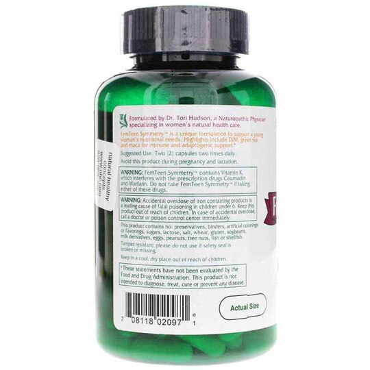 FemTeen Symmetry, 120 Veg Capsules, VTA