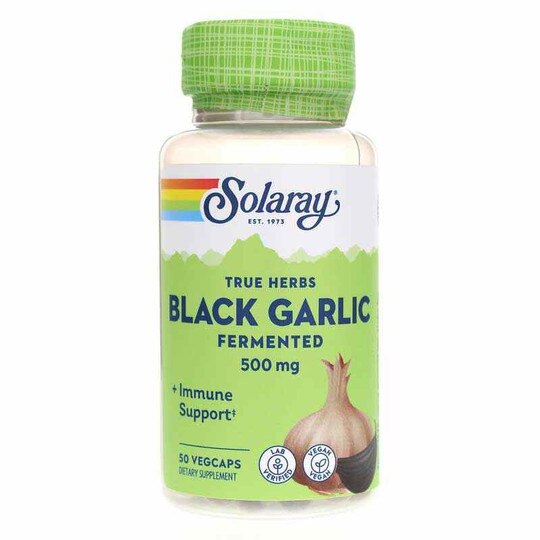 Fermented Black Garlic 500 Mg, 50 Veg Capsules, SLR