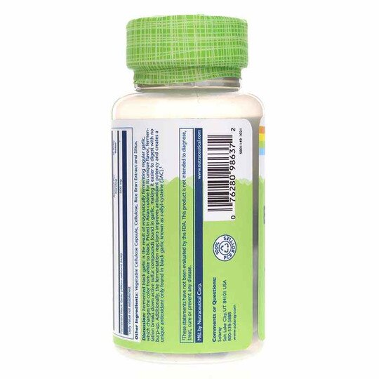Fermented Black Garlic 500 Mg, 50 Veg Capsules, SLR