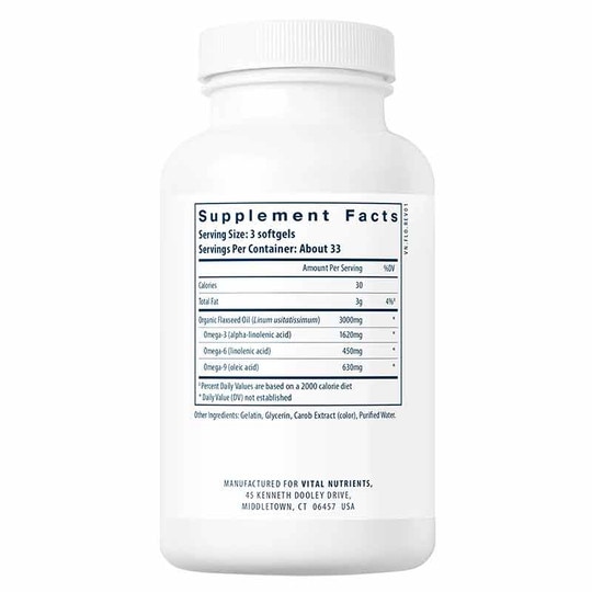 Flax Oil, 100 Softgels, VTN
