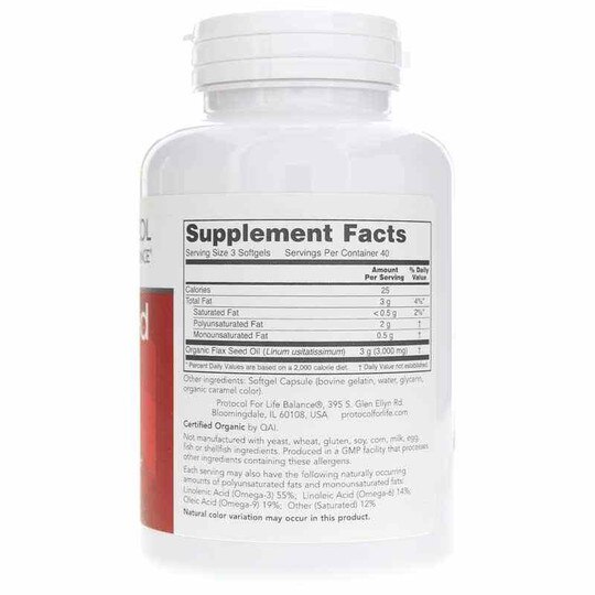 Flax Seed Oil 1,000 Mg, 120 Softgels, PFLB