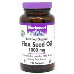 Flax Seed Oil Certified Organic 1000 Mg