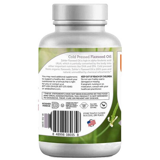 Flaxseed Oil 1000 Mg, 90 Softgels, ZHL