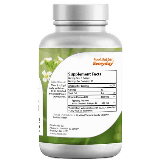 Flaxseed Oil 1000 Mg, 90 Softgels, ZHL