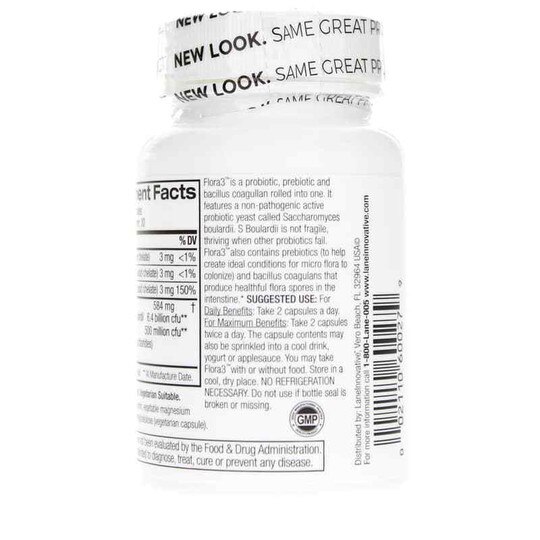 Flora 3, 60 Veg Capsules, LNI