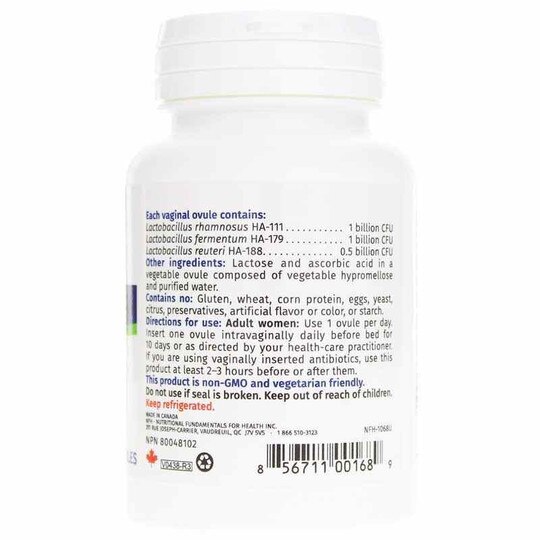 Flora SAP Vaginal Flora, 10 Suppositories, NFH