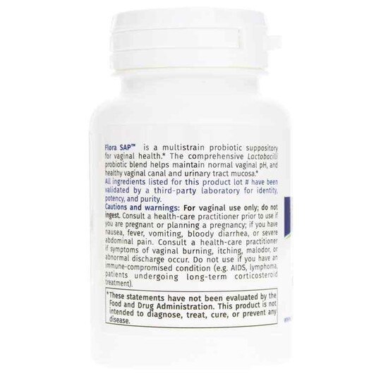 Flora SAP Vaginal Flora, 10 Suppositories, NFH