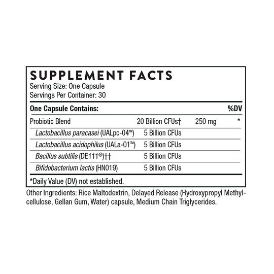 FloraSport 20B® Multi-Strain Probiotic, 30 Veg Capsules, THR