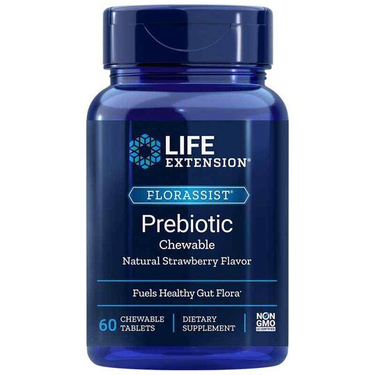 FlorAssist Prebiotic Chewable Strawberry, 60 Chewable T, LFE