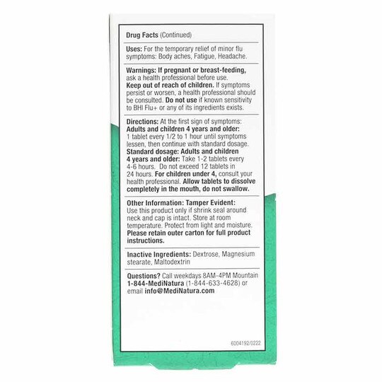 Flu+ Tablets, 100 Tablets, BHI