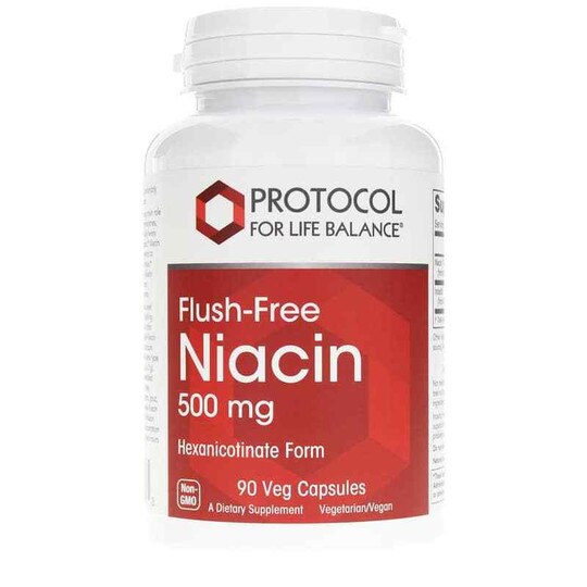 Flush-Free Niacin 500 Mg, 90 Veg Capsules, PFLB