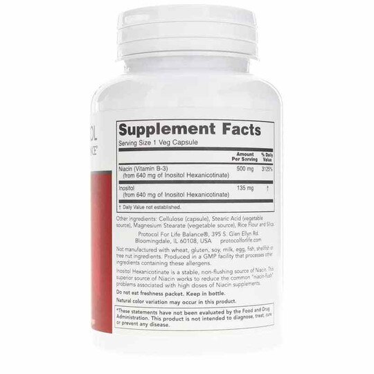 Flush-Free Niacin 500 Mg, 90 Veg Capsules, PFLB