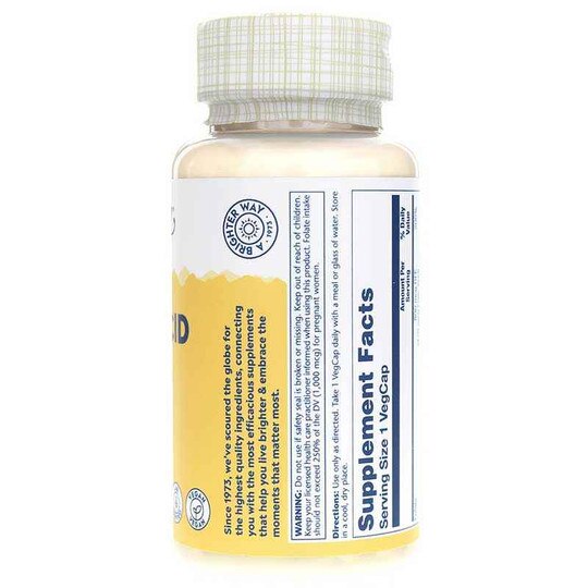 Folic Acid 470 Mcg (800 Mcg DFE), 100 Veg Capsules, SLR
