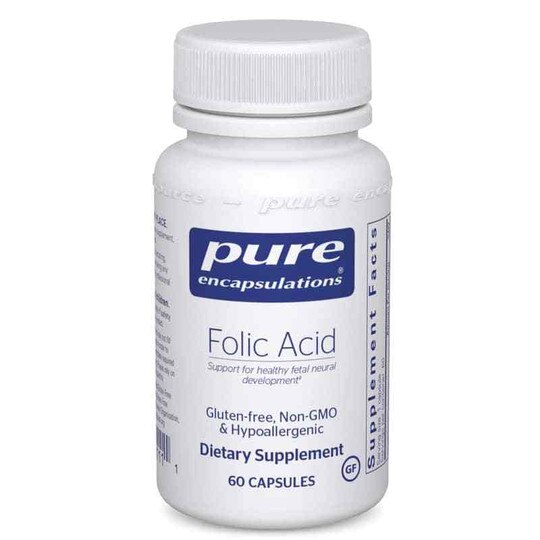 Folic Acid, 60 Capsules, PEC