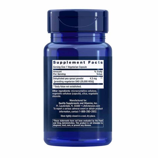 Food Sensitivity Relief with DAO, 60 Vegetarian Capsules, LFE