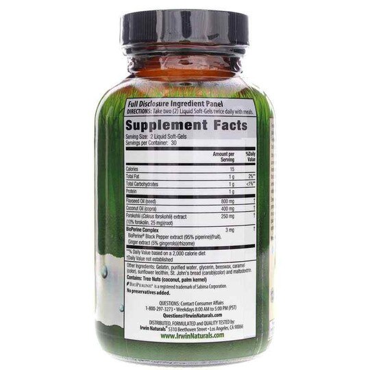 Forskolin Fat-Loss Diet, 60 Liquid Softgels, IRN