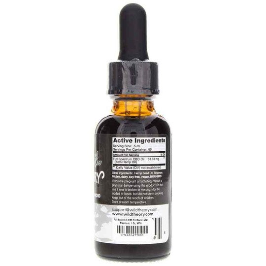 Full Spectrum CBD Oil Black Label, 1 Oz, WTH