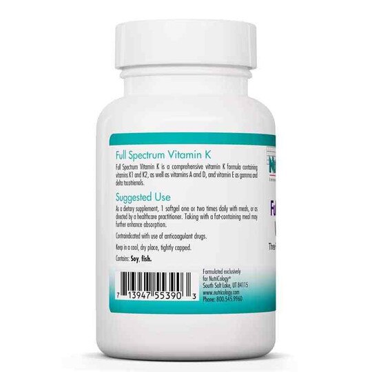 Full Spectrum Vitamin K, 90 Softgels, NTC