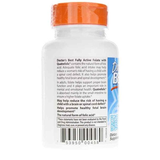 Fully Active Folate 800 Mcg, 60 Veg Capsules, DRB