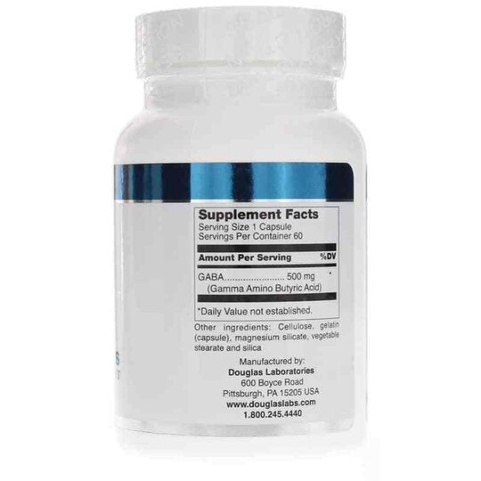 GABA 500 Mg, 60 Capsules, DGL